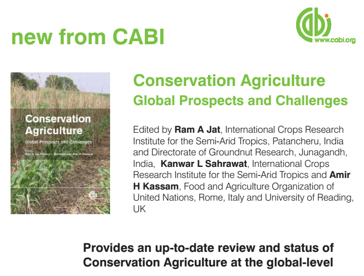 New Book by co-author Amir Kassam - Conservation Agriculture: Global Prospects and Challenges
