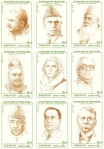 'Pioneers of Freedom' series of stamps issued by Pakistan in 1990 (Image Credit: ASJM Collection)