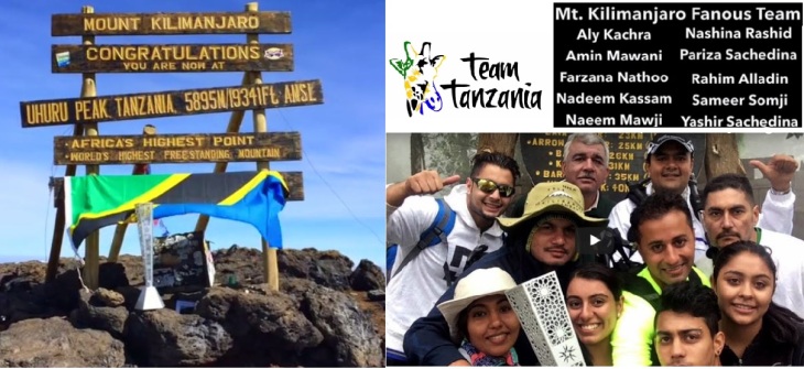 Team Tanzania on their epic trip, taking Fanous to new heights - atop snowy slopes of Uhuru Peak on Mt. Kilimanjaro.