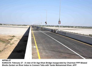 Government of Sindh (Pakistan) inaugurates Sir Aga Khan Bridge at Jhirk