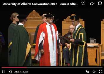 University of Alberta awards honorary doctor of science degrees to Firoz Rasul and Dr Saida Rasul