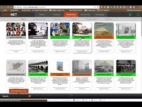 A video tour of Archnet's revised collections page
